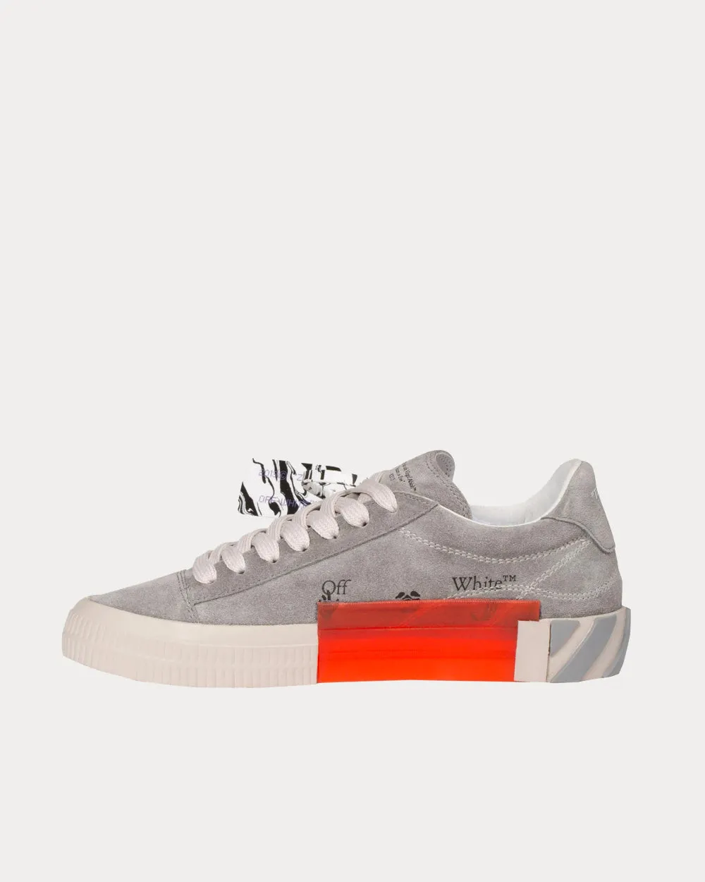 Vulcanized Grey / White Low Top Sneakers