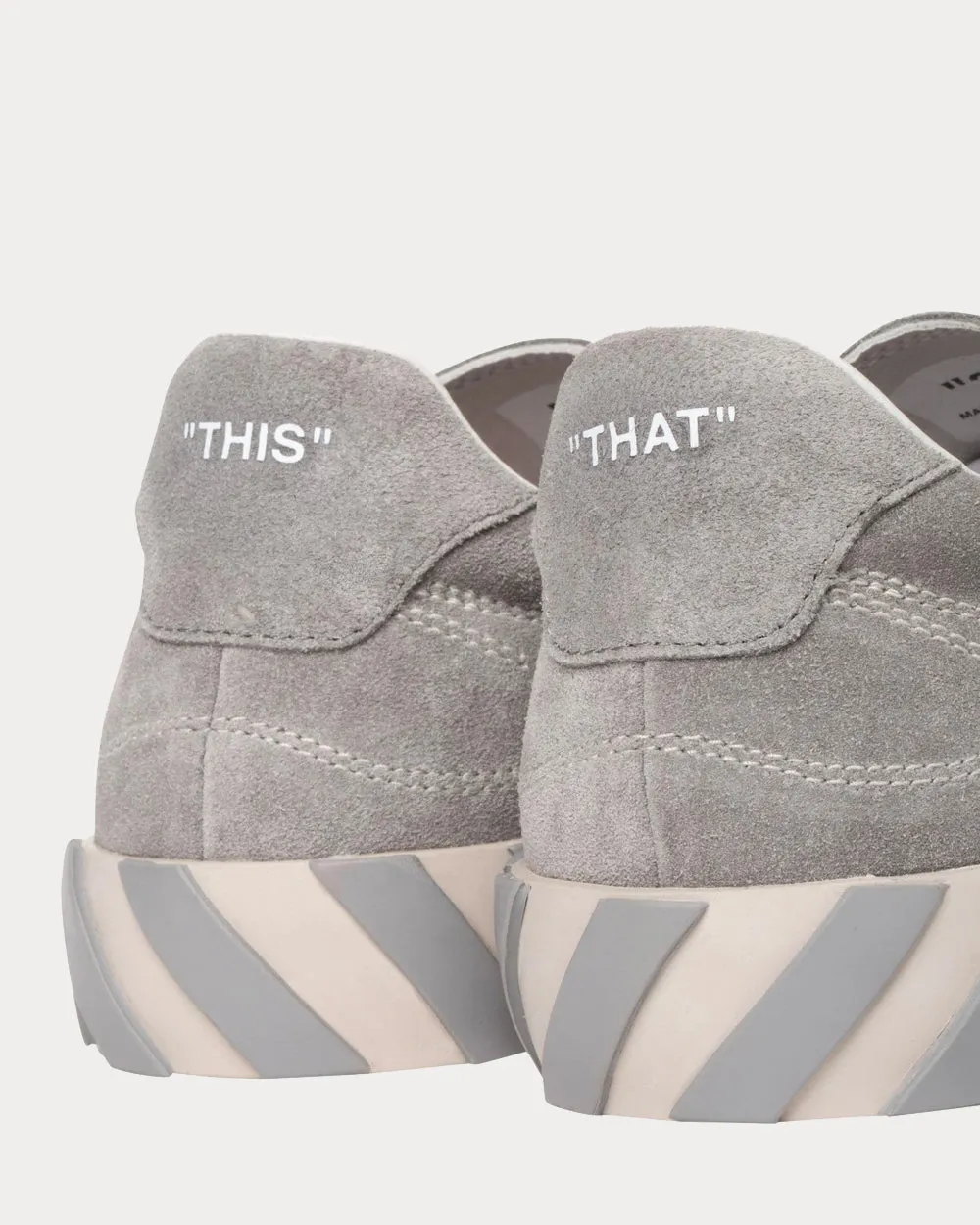 Vulcanized Grey / White Low Top Sneakers