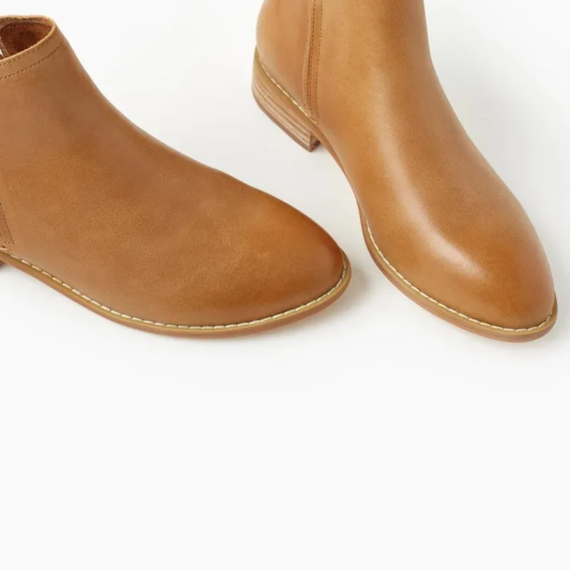 Walnut - Douglas Leather Boot - Tan