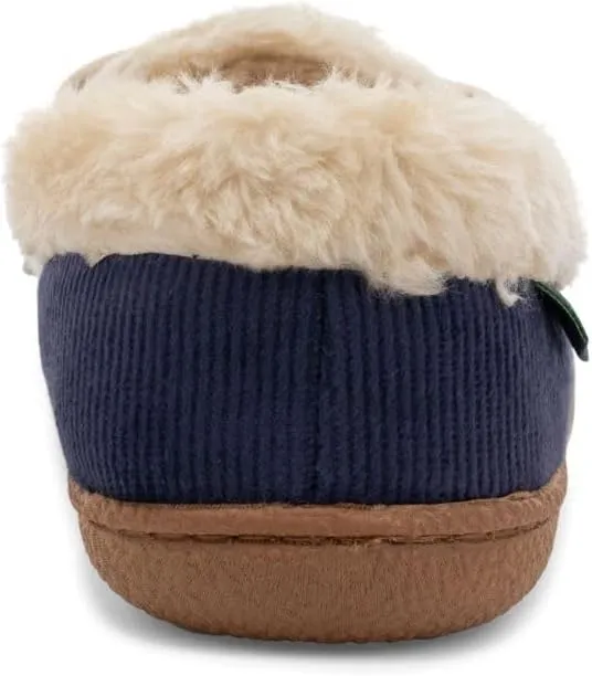 Western Chief Women's Elaine Slippers  Cozy Faux Fur Lining, Stylish Stitched Lace Detail for Indoor, Moccasin Slip-On Loafers Womens Shoes