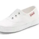 White canvas slip on sneaker