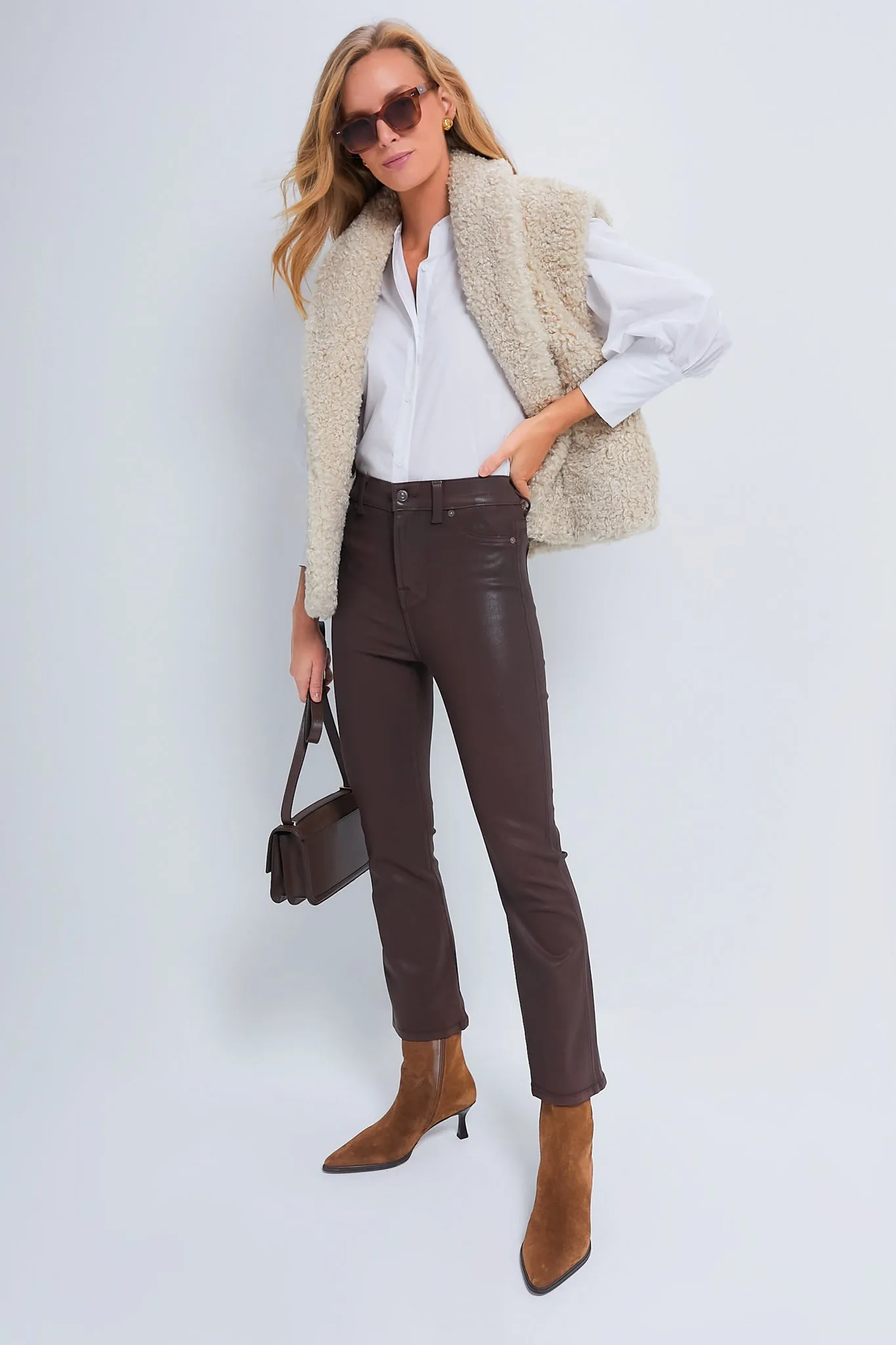 White Long Sleeve Vail Blouse