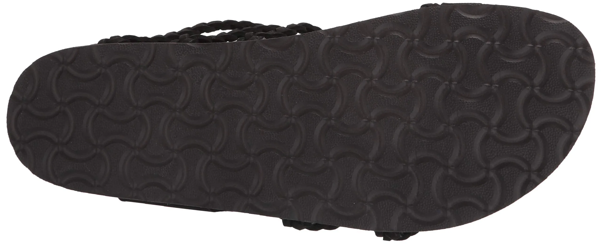 White Mountain Hayleigh Black Leather Flats Casual Slip On Footbeds Sandals