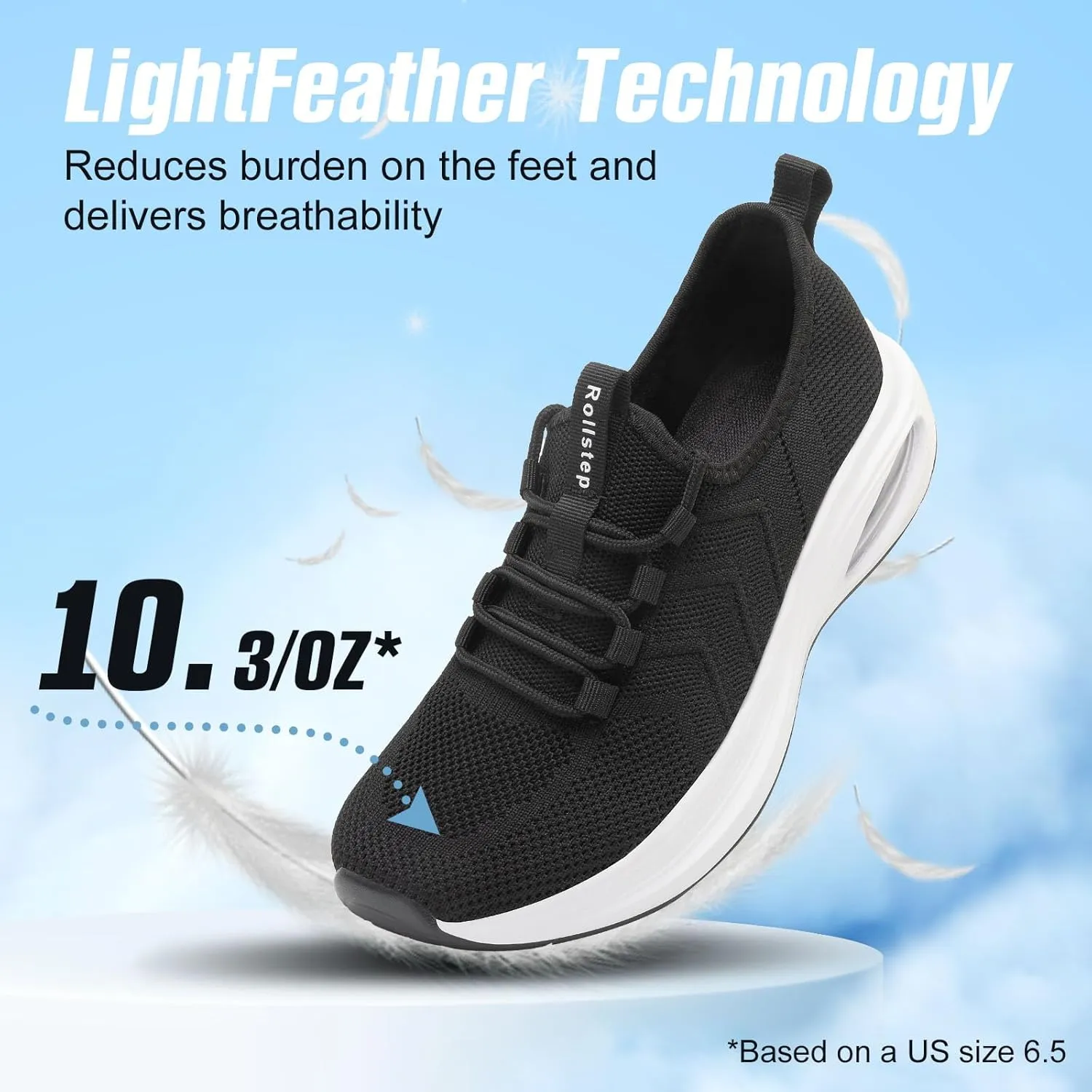 Wide Toe Box Shoes Women Extra Wide Width Sneakers Air Cushion Road Running Shoes Ultra Light Tennis Gym Workout Training Shoes Breathable Walking Shoes with Arch Support