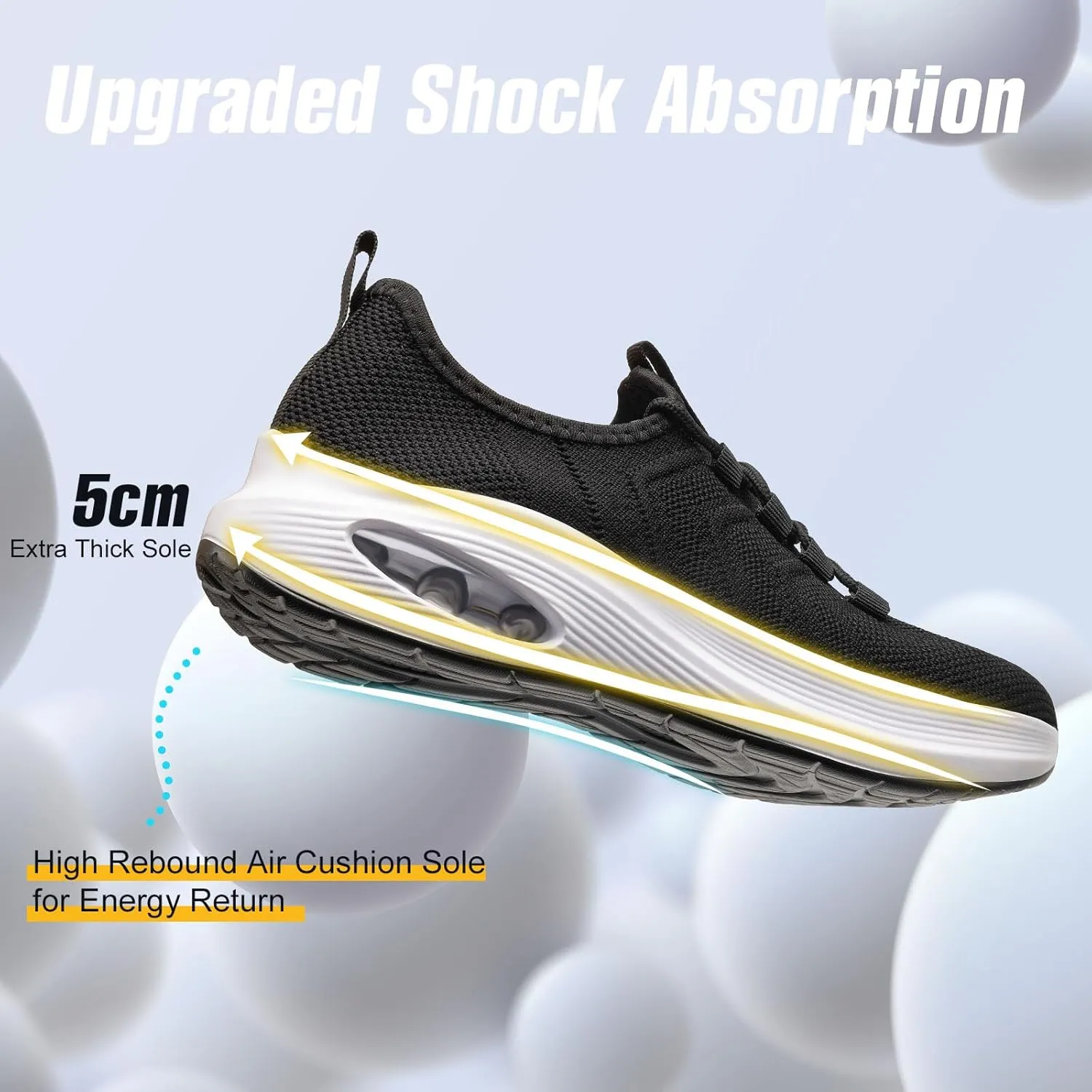 Wide Toe Box Shoes Women Extra Wide Width Sneakers Air Cushion Road Running Shoes Ultra Light Tennis Gym Workout Training Shoes Breathable Walking Shoes with Arch Support