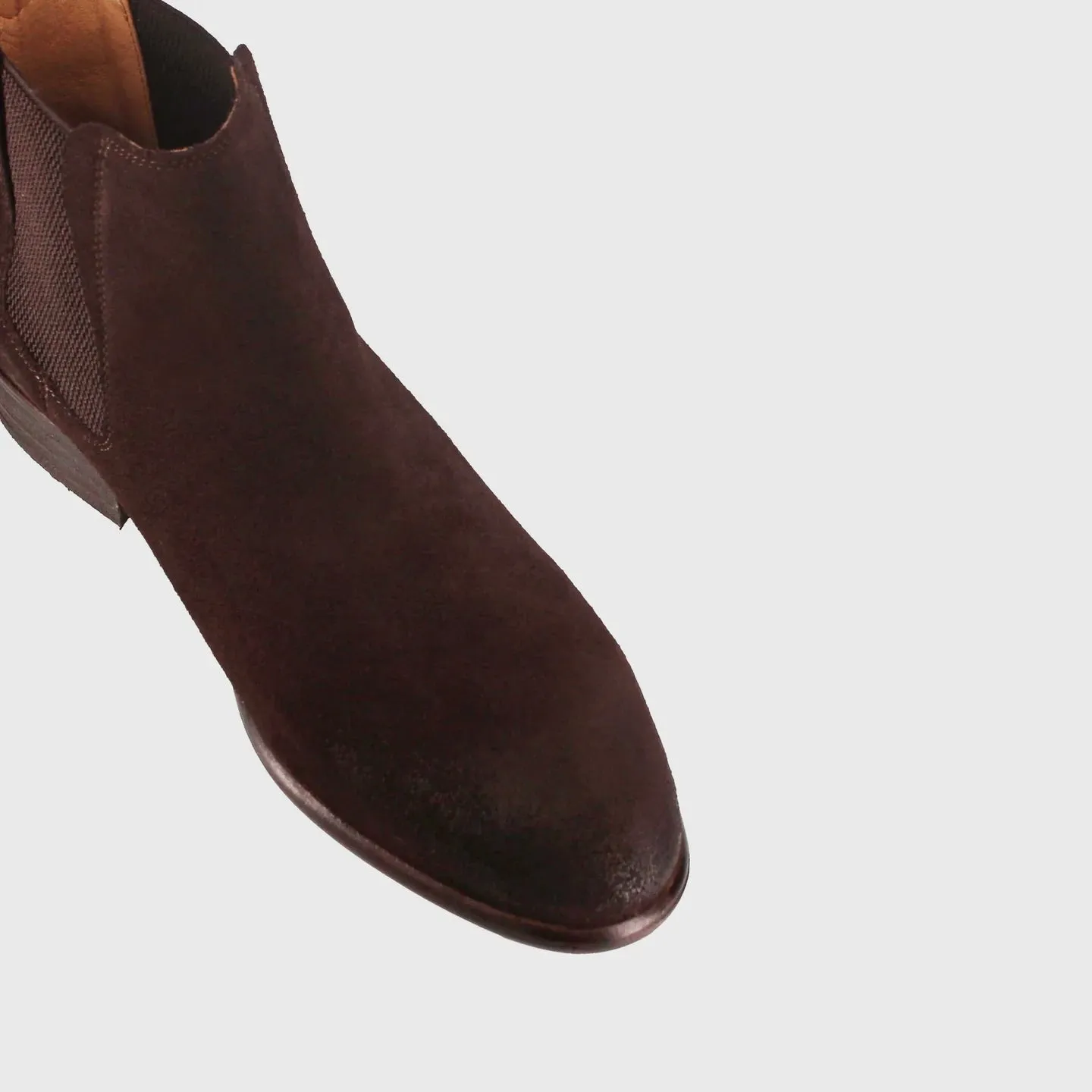 Wild Rhino Seville Dark Brown Suede Chelsea Ankle Boot Made In Portugal