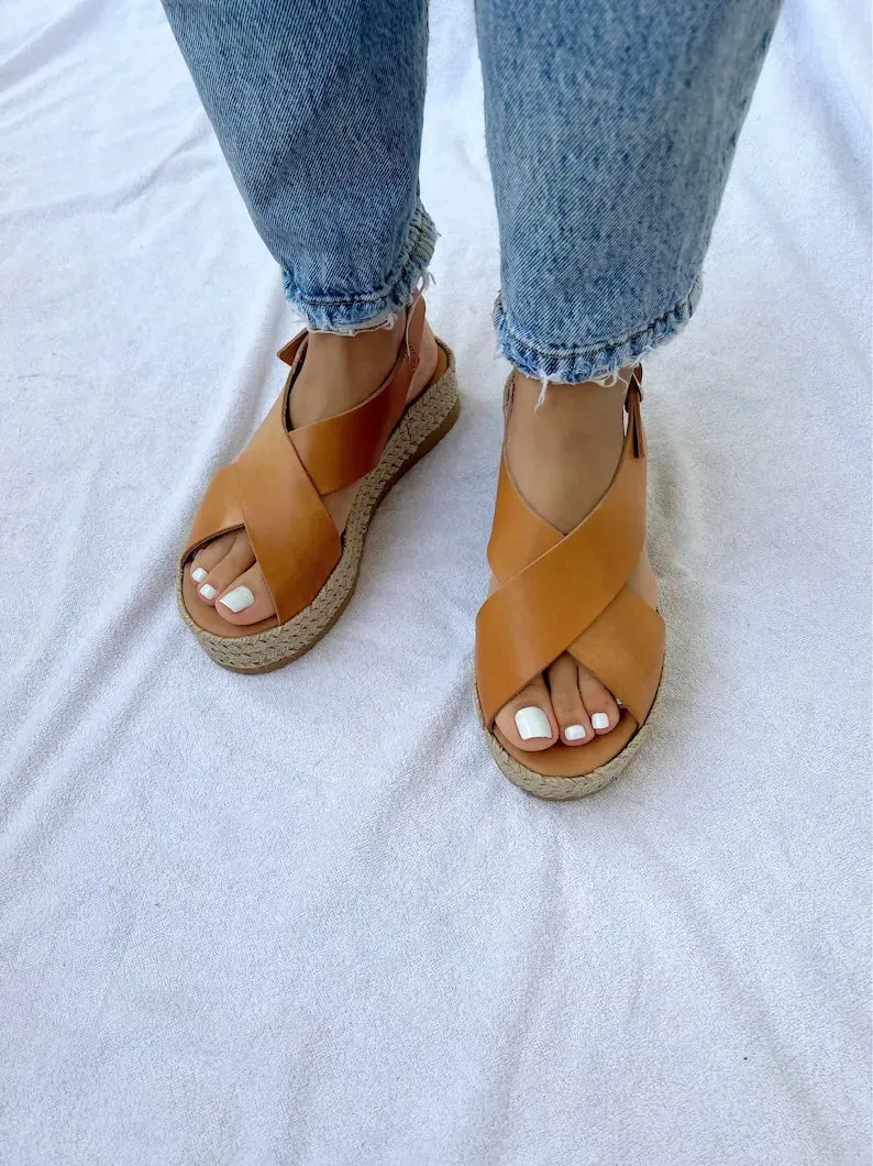 Women Slingback Leather Sandals