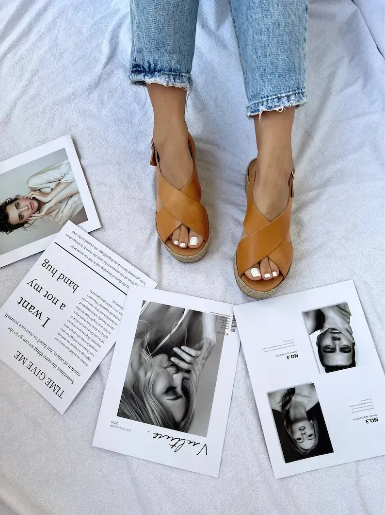 Women Slingback Leather Sandals