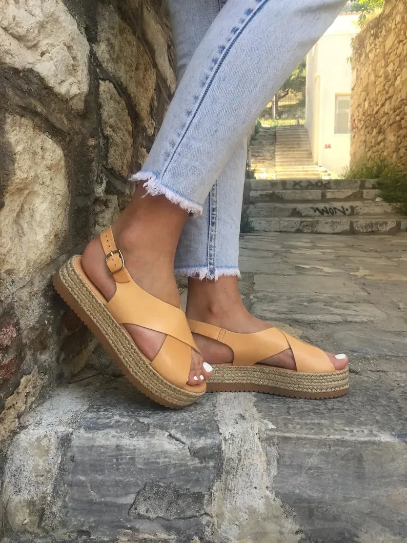 Women Slingback Leather Sandals