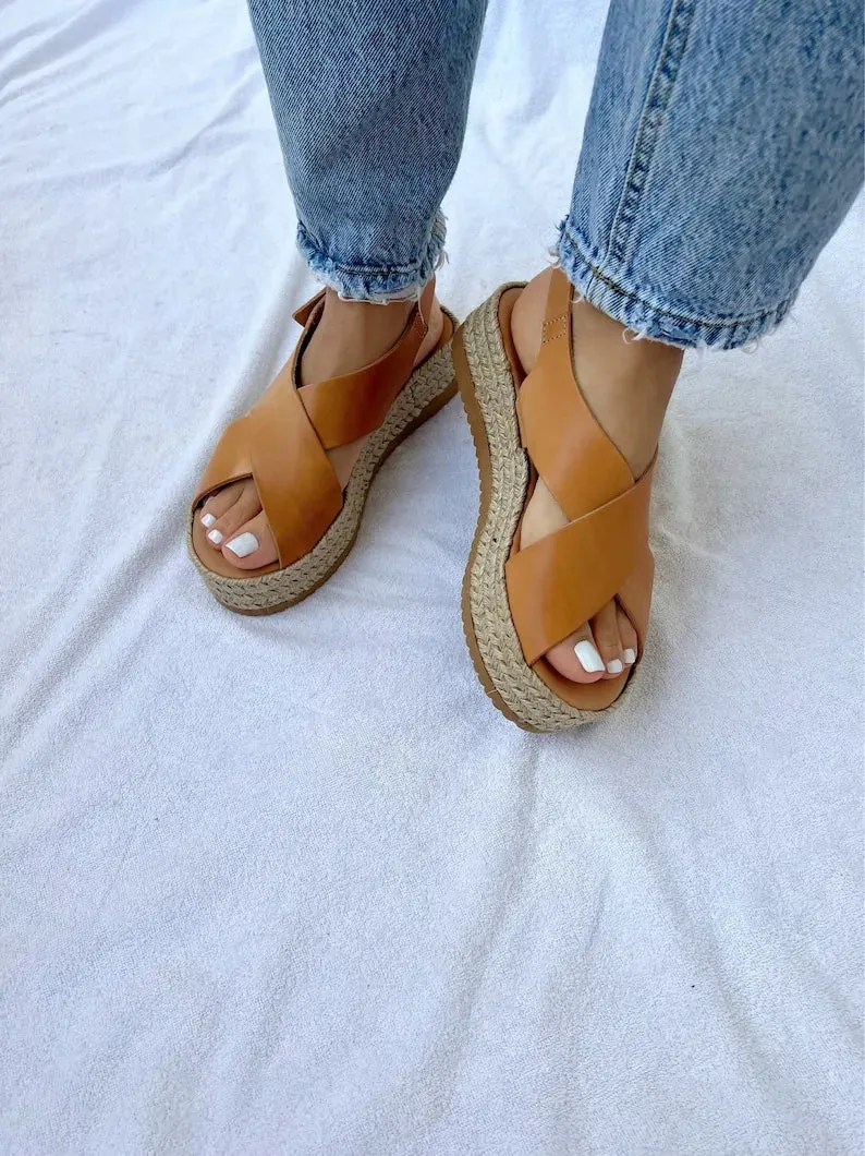 Women Slingback Leather Sandals