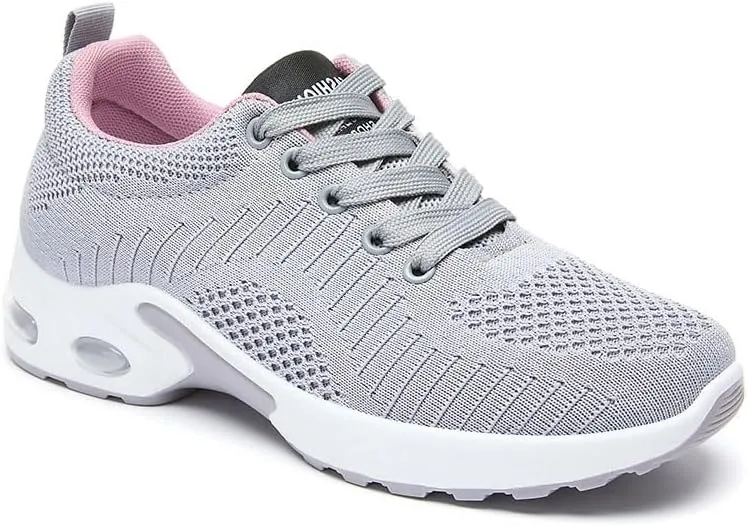 Women's Casual Sneakers  Lightweight,Breathable Non-Slip Walking Shoes for Work,Mesh Air Cushion Sneakers for Gym Workout Sports