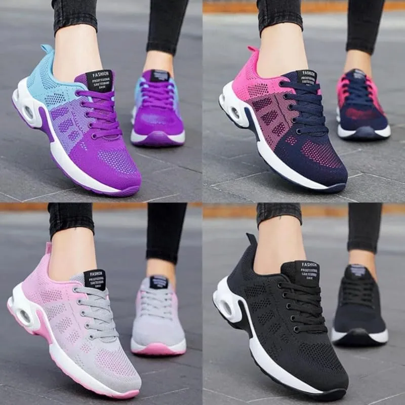 Women's Casual Sneakers  Lightweight,Breathable Non-Slip Walking Shoes for Work,Mesh Air Cushion Sneakers for Gym Workout Sports