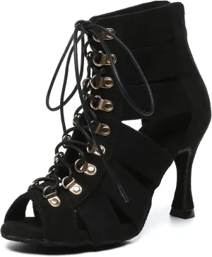 Womens Girls Latin Salsa Dance Shoes Ballroom Dancing Boots Party Club Sex Sandals