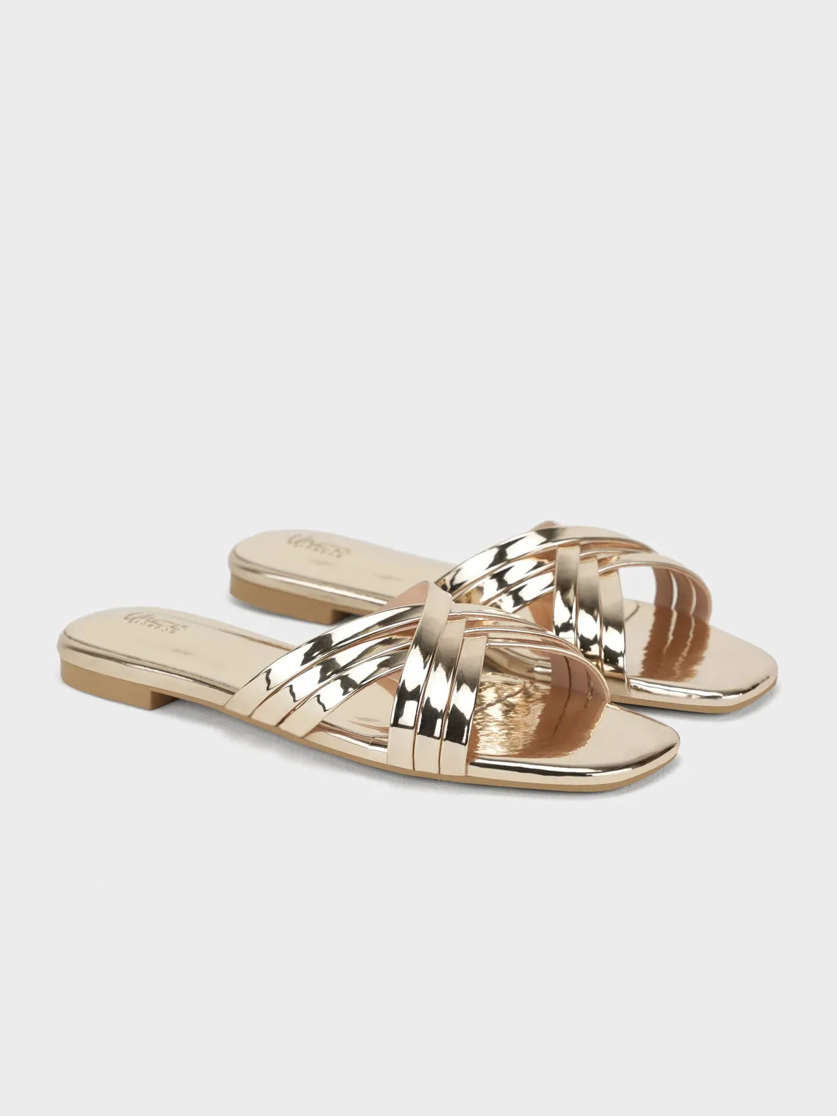 Women's "PHOSIN" Crisscross Strappy Slippers