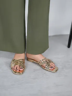 Women's "PHOSIN" Crisscross Strappy Slippers