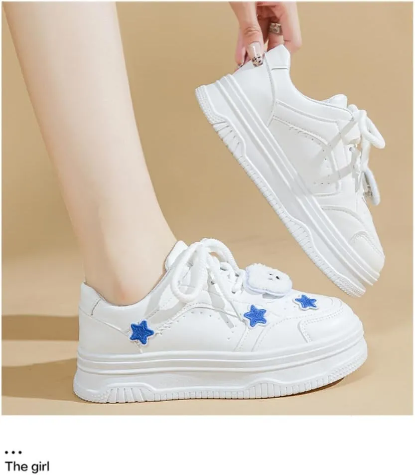 Women's Solid Color Running Walking Shoes Comfortable Non-Slip Breathable Athletic Workout Sports Sneakers
