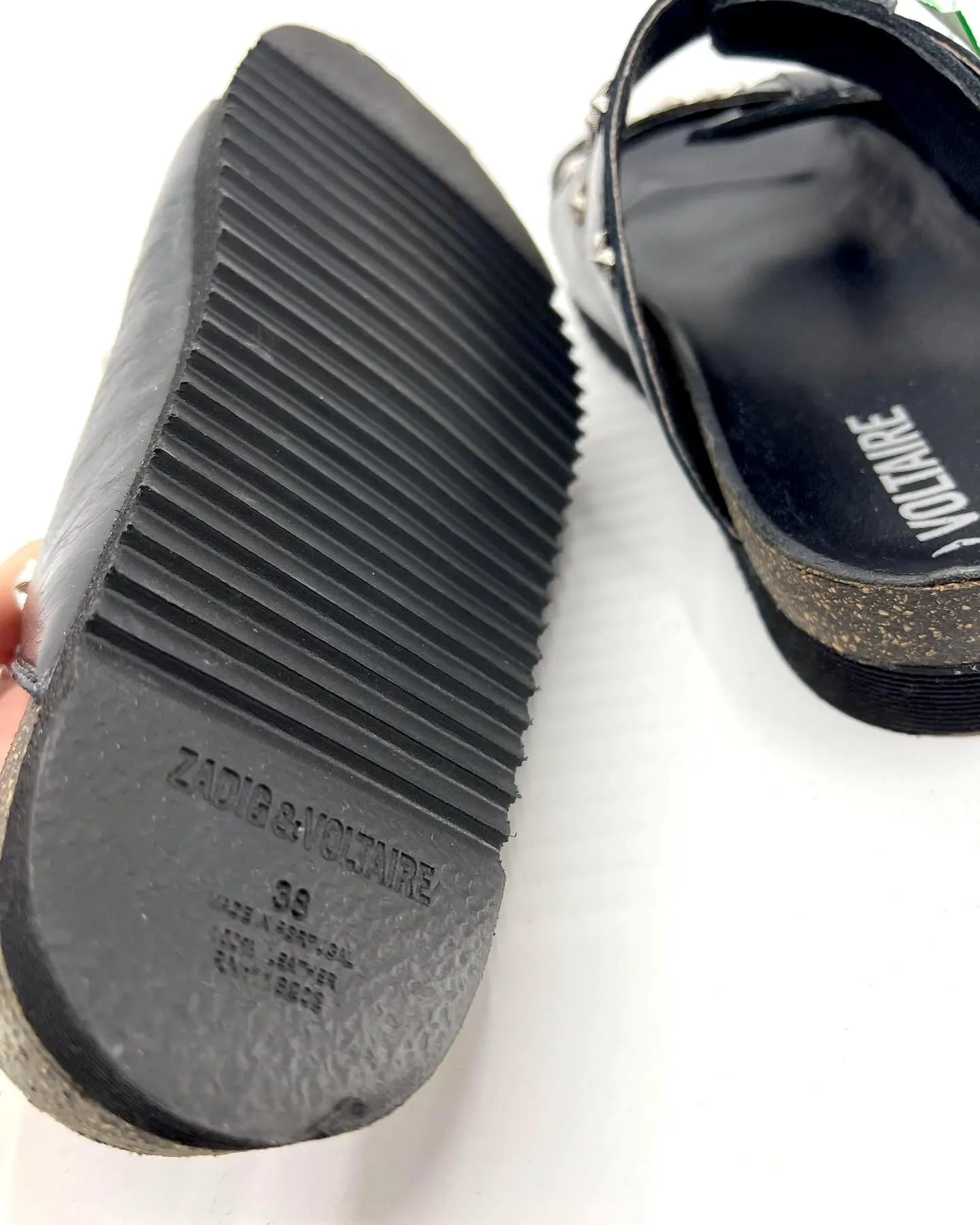 ZADIG & VOLTAIRE ALPHA STAR DUAL-BUCKLE LEATHER SANDALS