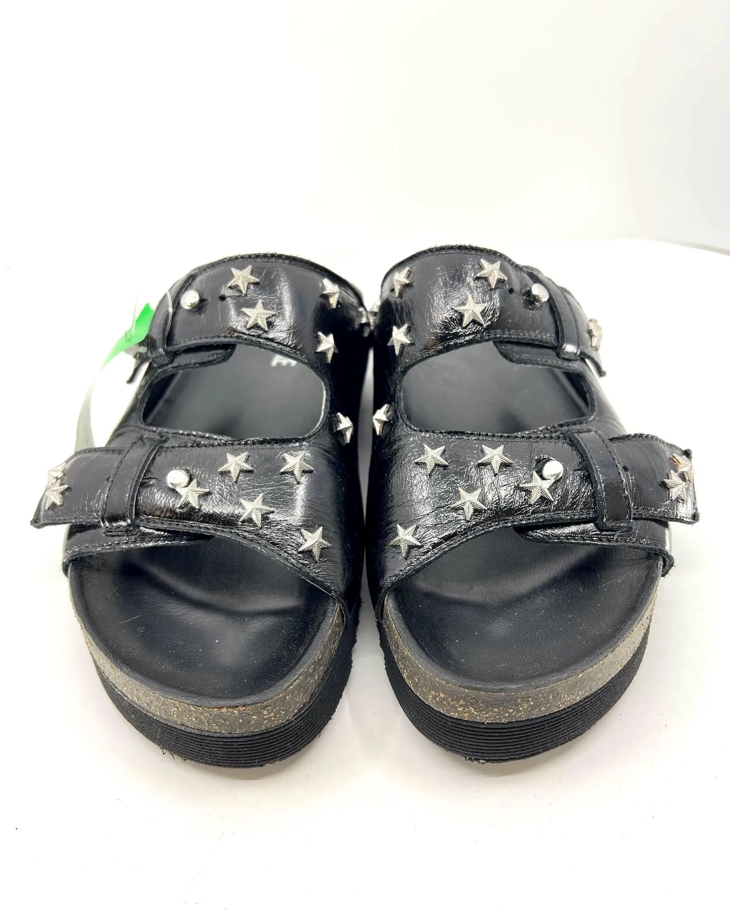 ZADIG & VOLTAIRE ALPHA STAR DUAL-BUCKLE LEATHER SANDALS