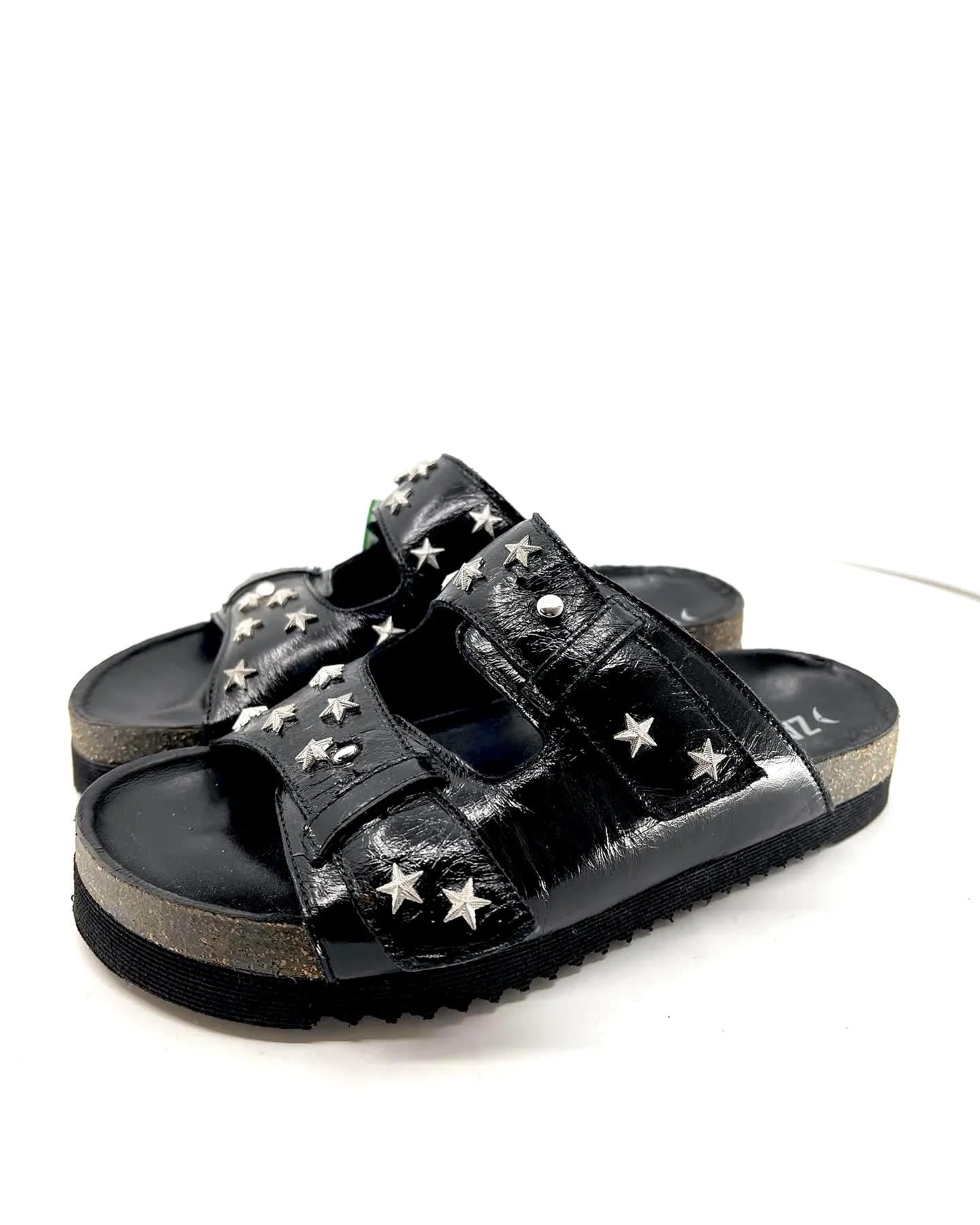 ZADIG & VOLTAIRE ALPHA STAR DUAL-BUCKLE LEATHER SANDALS